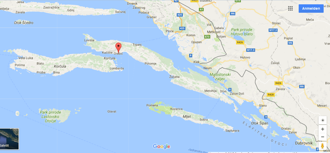 Orebic Kroatien Karte Contact